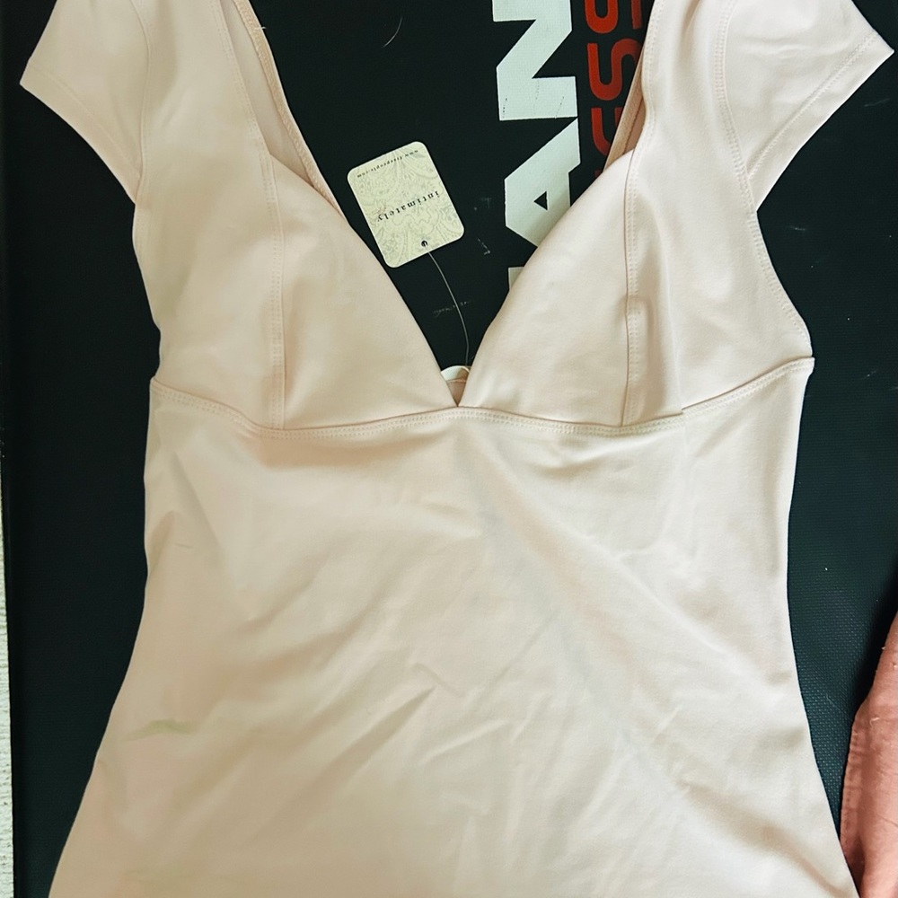 Free People Creamy pink Bodysuit